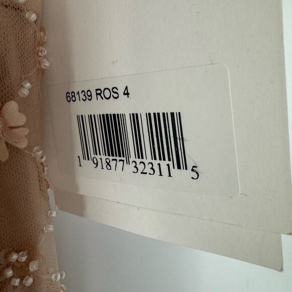 Mac Duggal Prom Long One Shoulder Side Slit Formal Gown Dress Rose Size 4 NWT - Picture 11 of 13